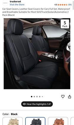 Front leather seat covers brand new. Never used.
