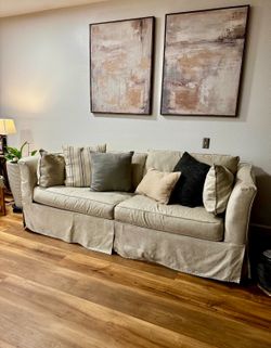 Rowe Living Darby Linen Slipcover Sofa — Premium Comfort & Easy to Clean