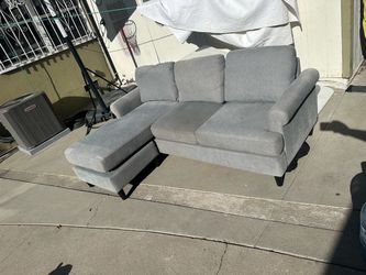 Gray Fabric Sectional Sofa with Chaise
