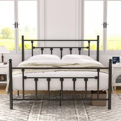 Queen bed frame black (Frame only) headboard footboard