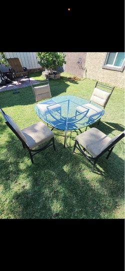 Rod Iron glass table