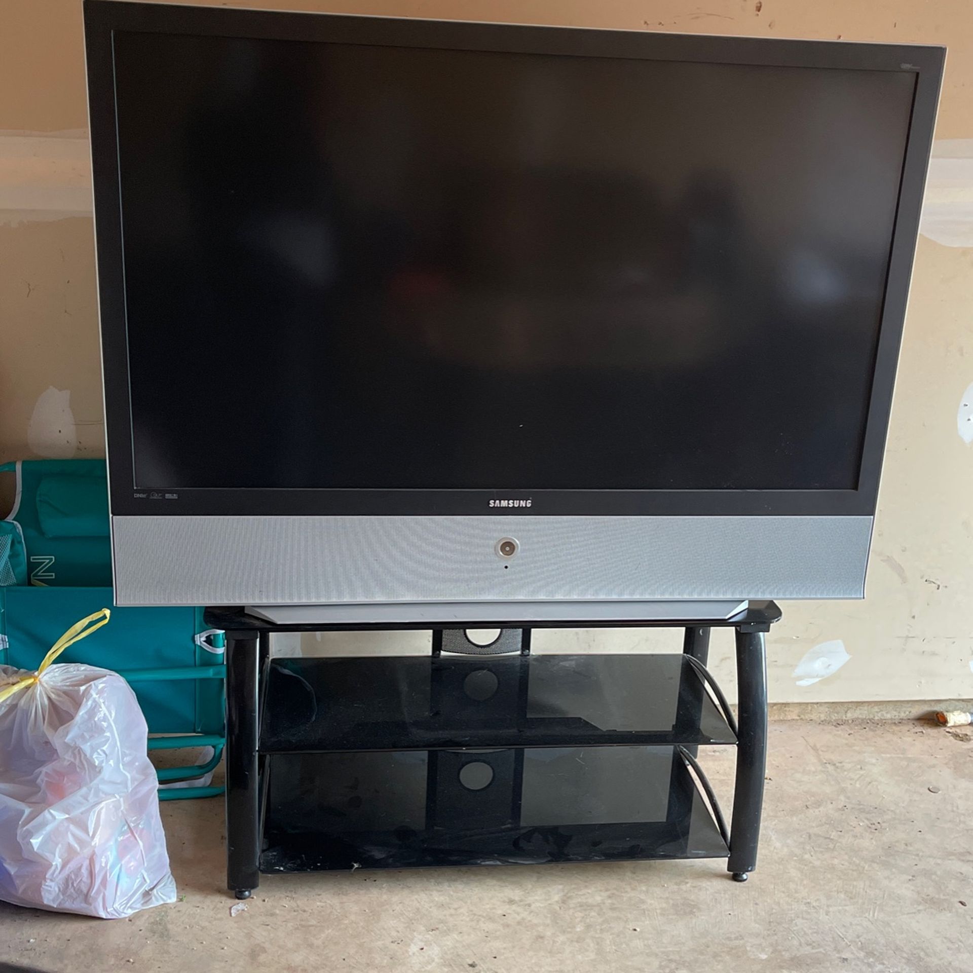 samsung TV and stand