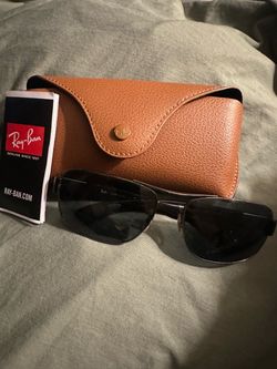 Ray-Ban Metal Frame glasses (Brown Case)