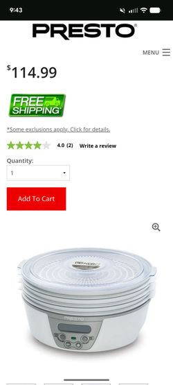 Presto Food Dehydrator