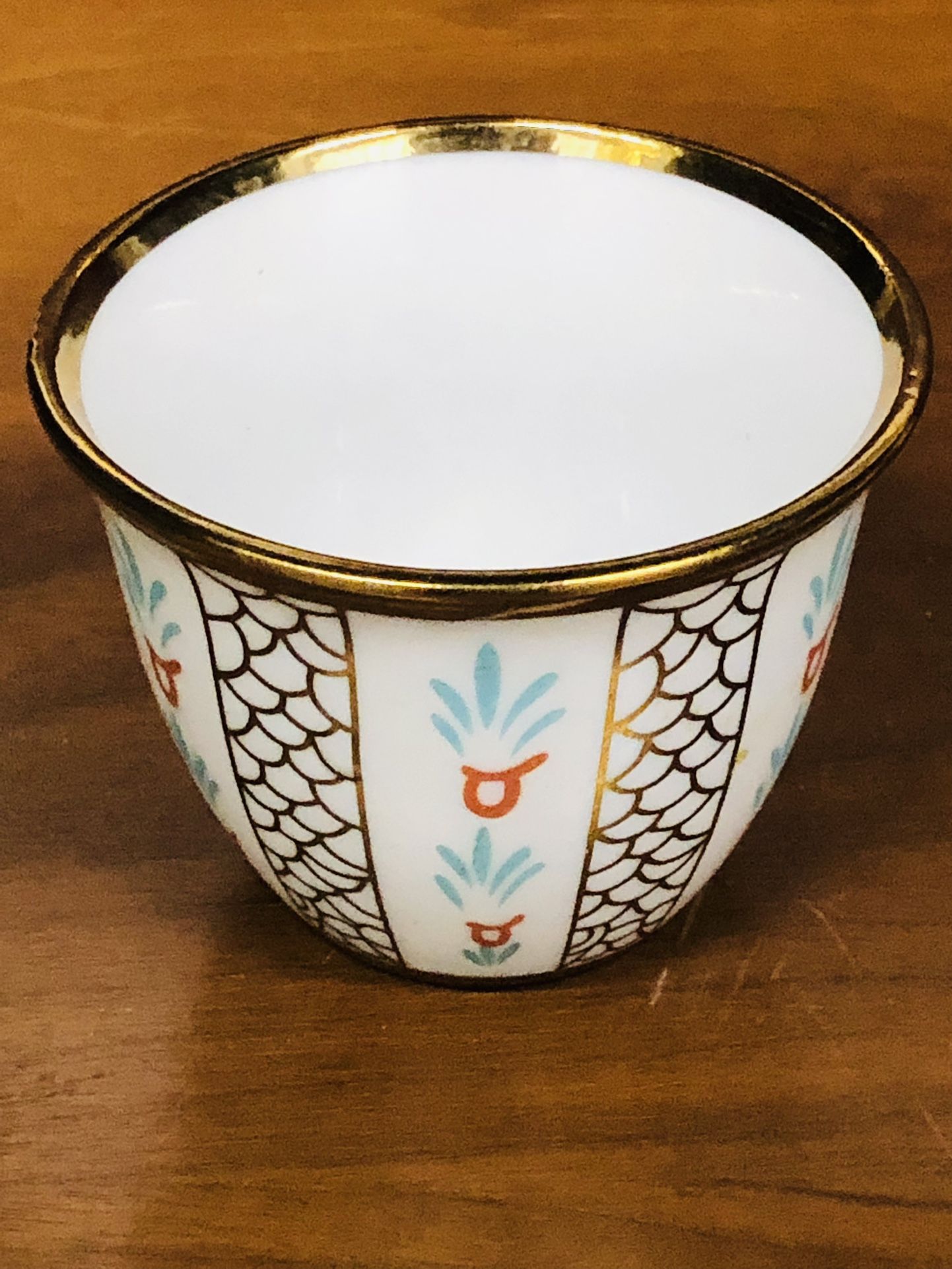 Rare Vintage China Hand Painted Gold Cup 