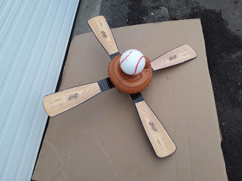Hunter Baseball Ceiling Fan And With