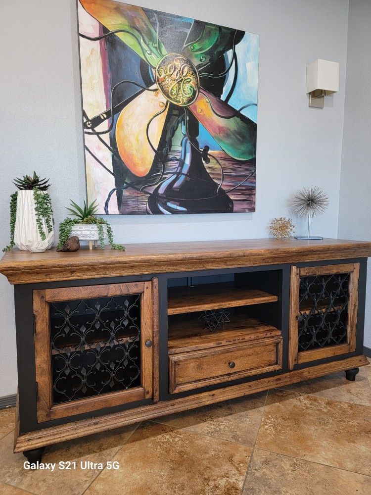 72" Gorgeous Urban Chic Solid Wood Credenza Cabinet/TV Stand/Buffet/Entryway Table/Dresser 