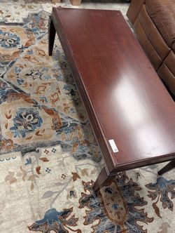 Cherry wood slim coffee table 