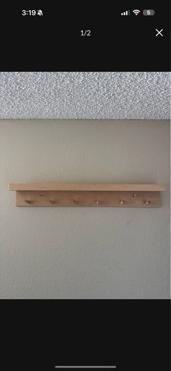 IKEA wall shelf with hooks/ ledge