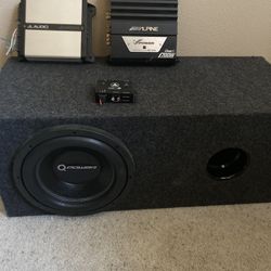QPower 12” Sub Alpine Amp & JL Audio Amp