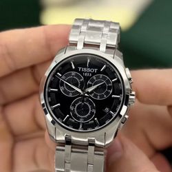 Tissot Couturier Chronograph Black Dial T035.617.11.051.00 39mm Stainless Steel
