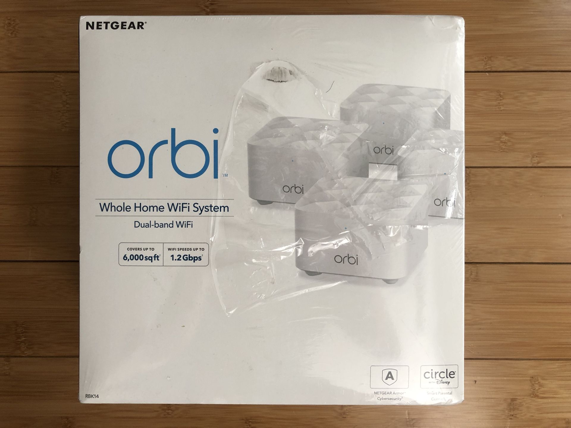 Orbi Dual-band Mesh WiFi System RBK14-100NAS - 1.2Gbps Router + 3 Satellites 