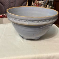 Vintage 1930's Blue Nelson McCoy Baby Blue Ware Mixing Bowl 9.5” Sunburst Pattern