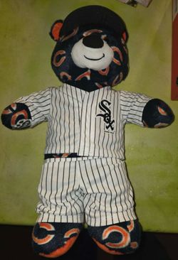 Build-A-Bear Chicago Bears Plush in Chicago White Sox Pinstripe Uniform MLB NFL