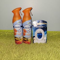 2 Febreze Spray Hawaiian Aloha 8.8oz/1 Febreze Bathroom Ocean