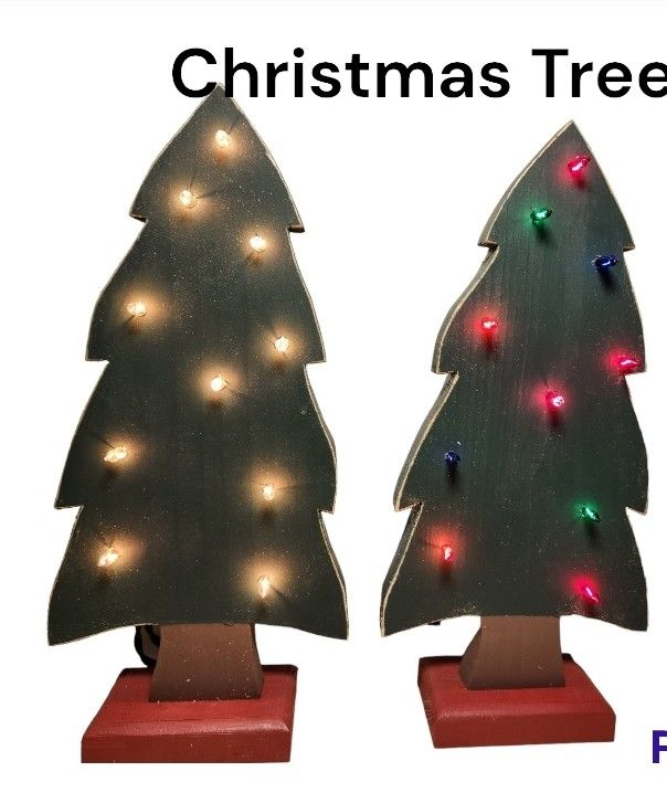 Hand Crafted Lighted Christmas Trees