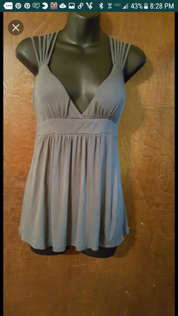 Womens MuLt. Strap Gry Top