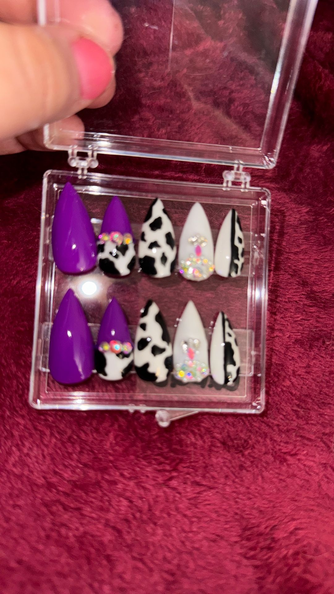 Cow Print Press-Ons