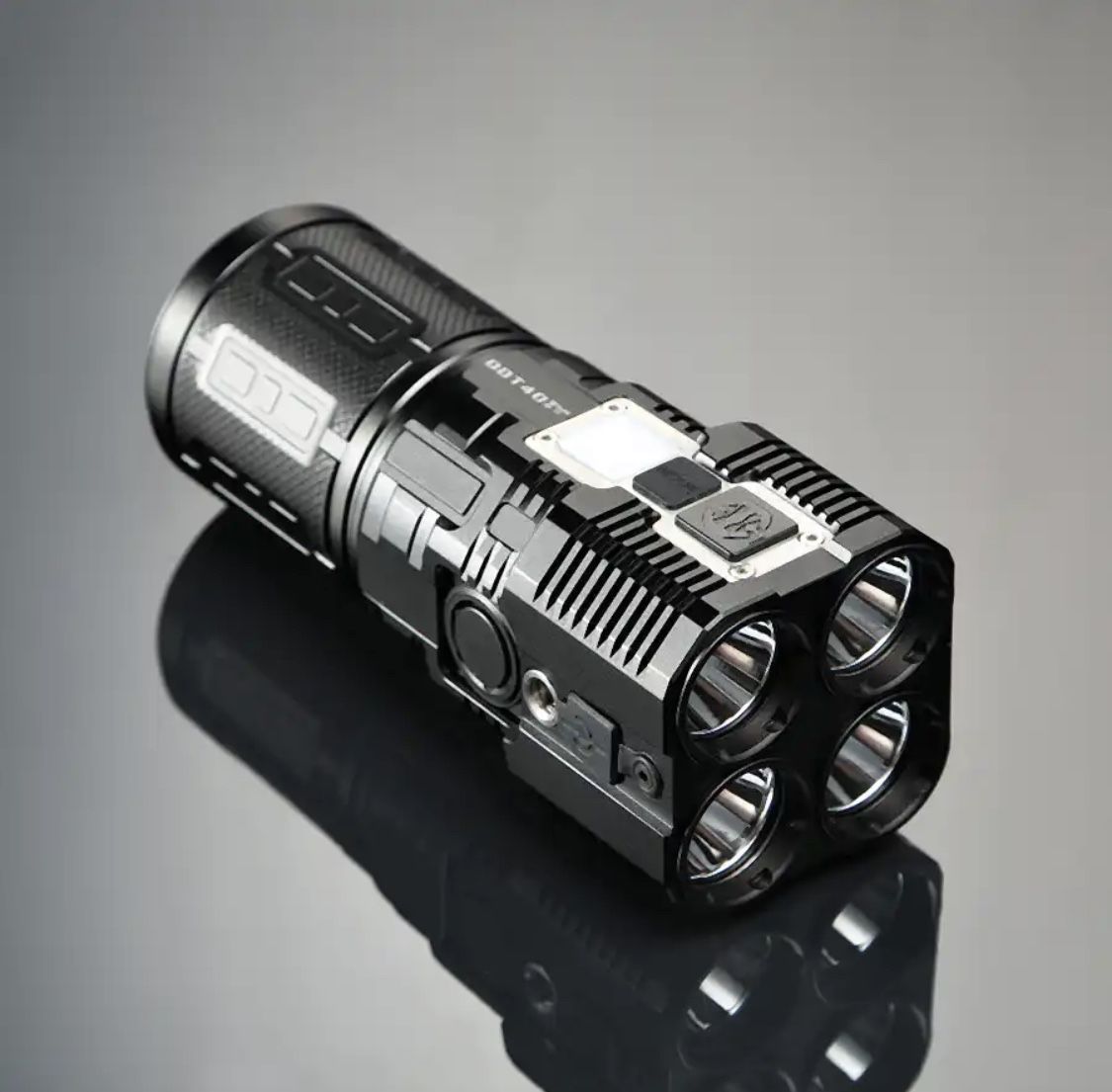 IMALENT DDT40 5180LM 2 Cree XPL + 4 Cree XM L2 Waterproof 4 Modes LED Flashlight - 4 x 18650 / 8 x CR123 Battery - Black EU Plug