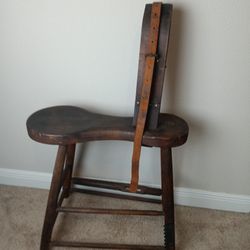Antique Leather Stitching Horse/Bench