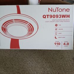 Nu Tone Ventilation Fan With Light, Night Light And Heater