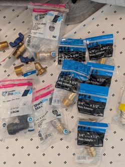 Plumbing tools and supplies.
