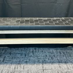 Custom Handmade Woven Leather Benches 