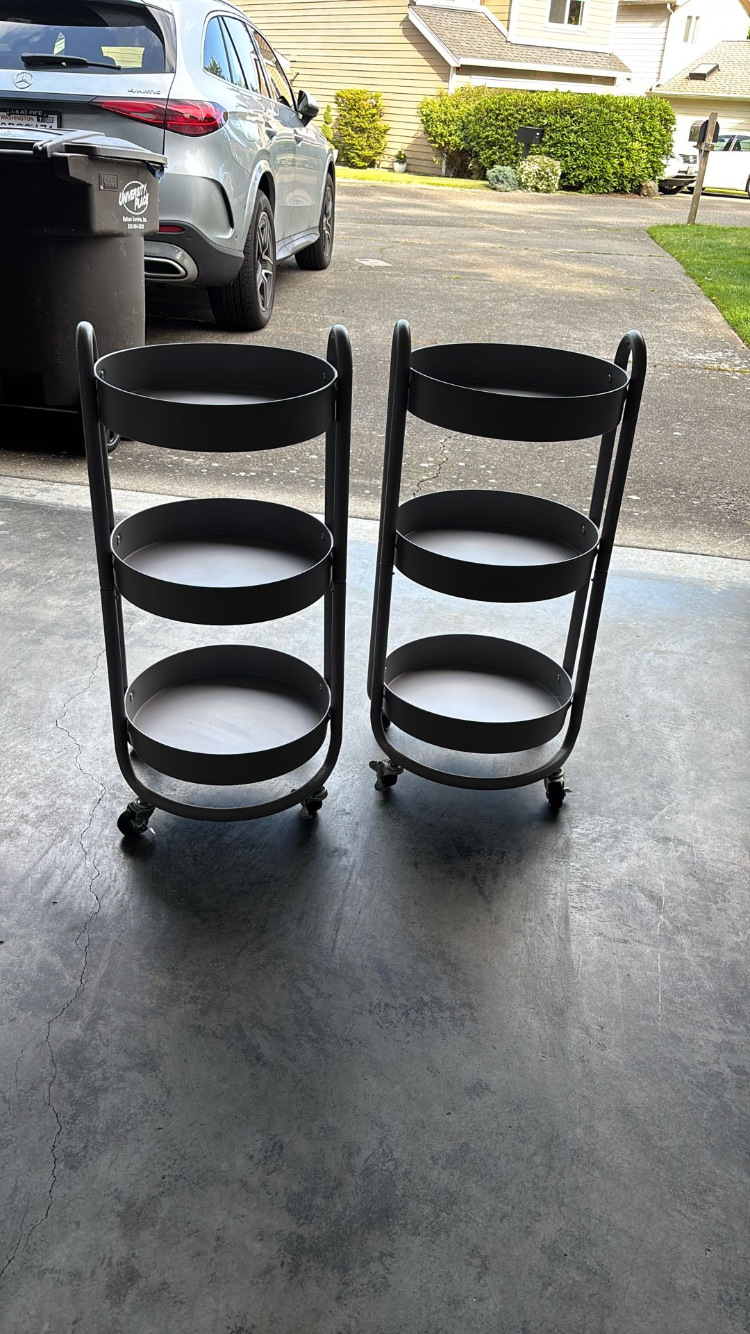 Rolling Carts 3 Tier Gray