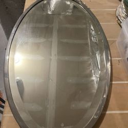 Vintage Oval Beveled Mirror