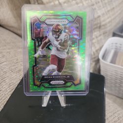 Brian Robinson Jr.  Green  Prizm Pulsar Football Card 