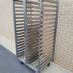 36 Slot Stainless Steel Rolling Baking Rack

38W x 73H x 25D
