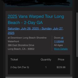 Vans Warped Tour Long Beach
