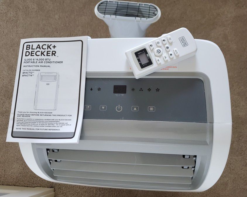 Black & Decker Portable Air Conditioner Instruction Manual Bpact12wt  Preowned