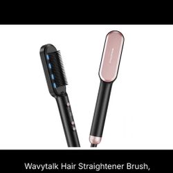 Wavytalk Hair Straightener Brush, Sleek Sweep Ionic Straightening Brush, Anti-Scald Ceramic Straightener Comb Retail $59.99