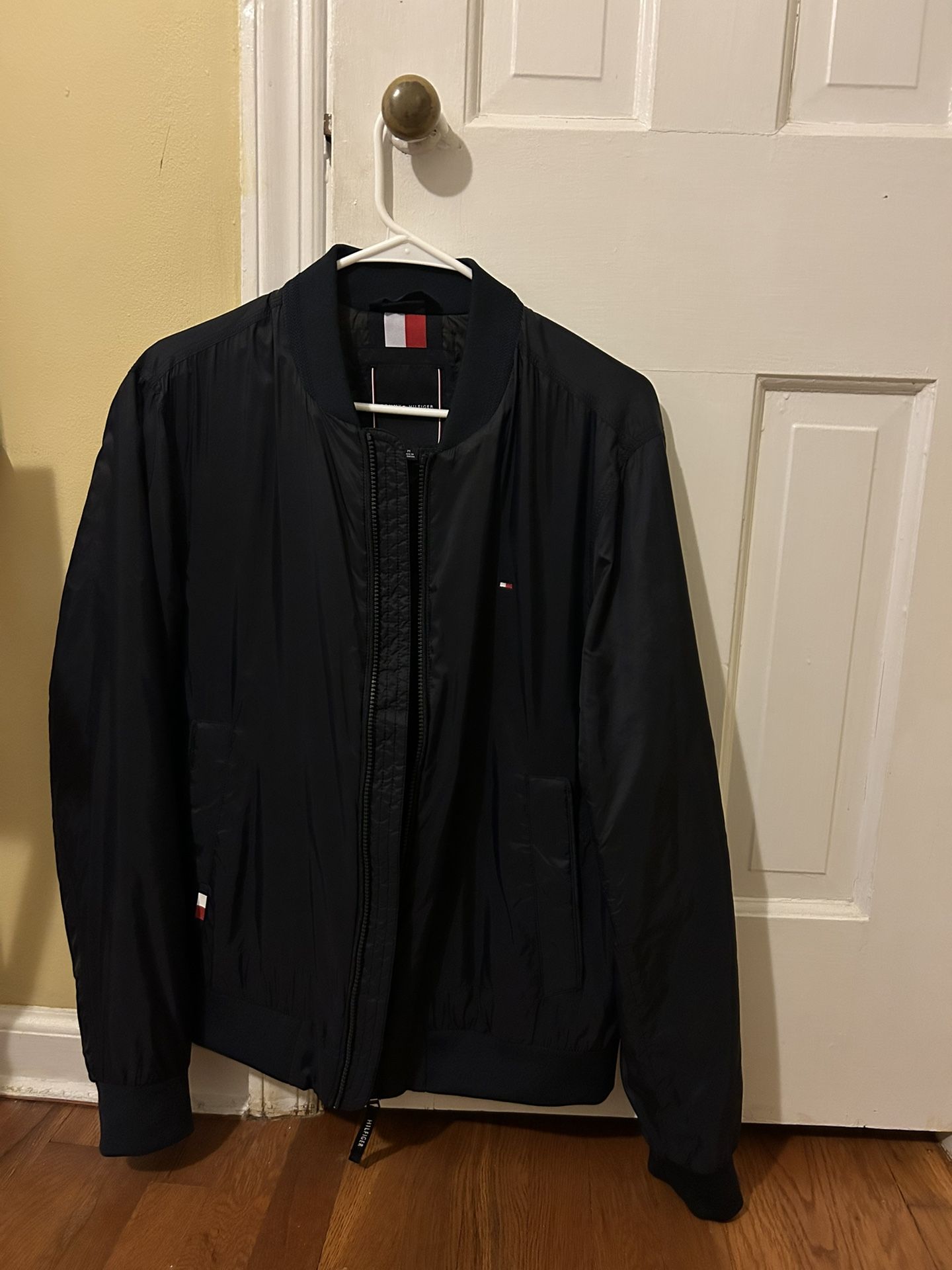 Tommy Hilfiger Men’s Bomber Jacket- Navy Blue