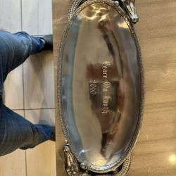Alligator Metal Serving Tray By Arthur Court Designs