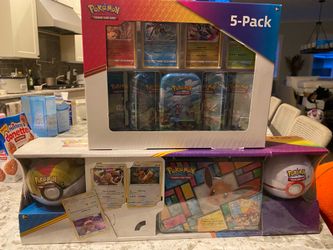 5 Pokemon Costco Pack Bundle + Eevee Poke Ball Bundle Sealed Brand New!