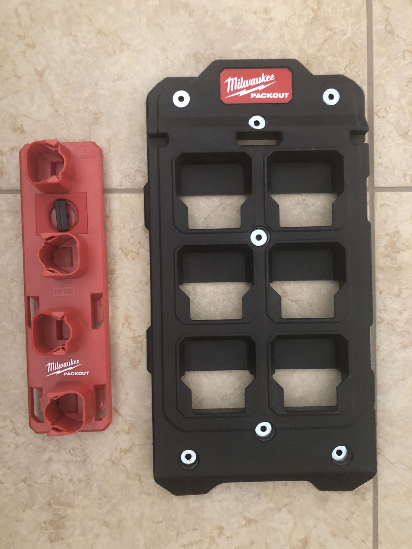 Milwaukee Pack-out Wall Plate W/ M12 Battery holder