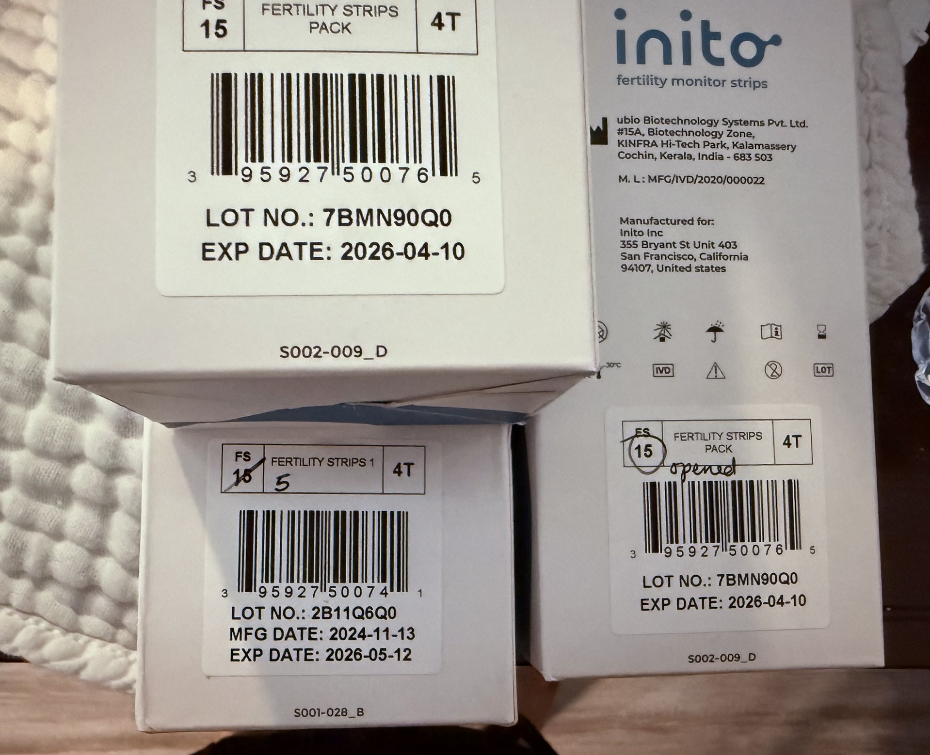 Inito test strips (35 Total)