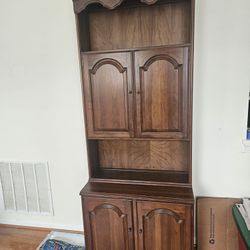 Vintage Solid Wood Hutch / Cabinet – $250 OBO