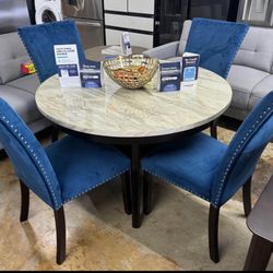 Small Round Marble Dining Table In Stock