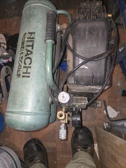 Hitachi Air Compressor Twin Tanks $150