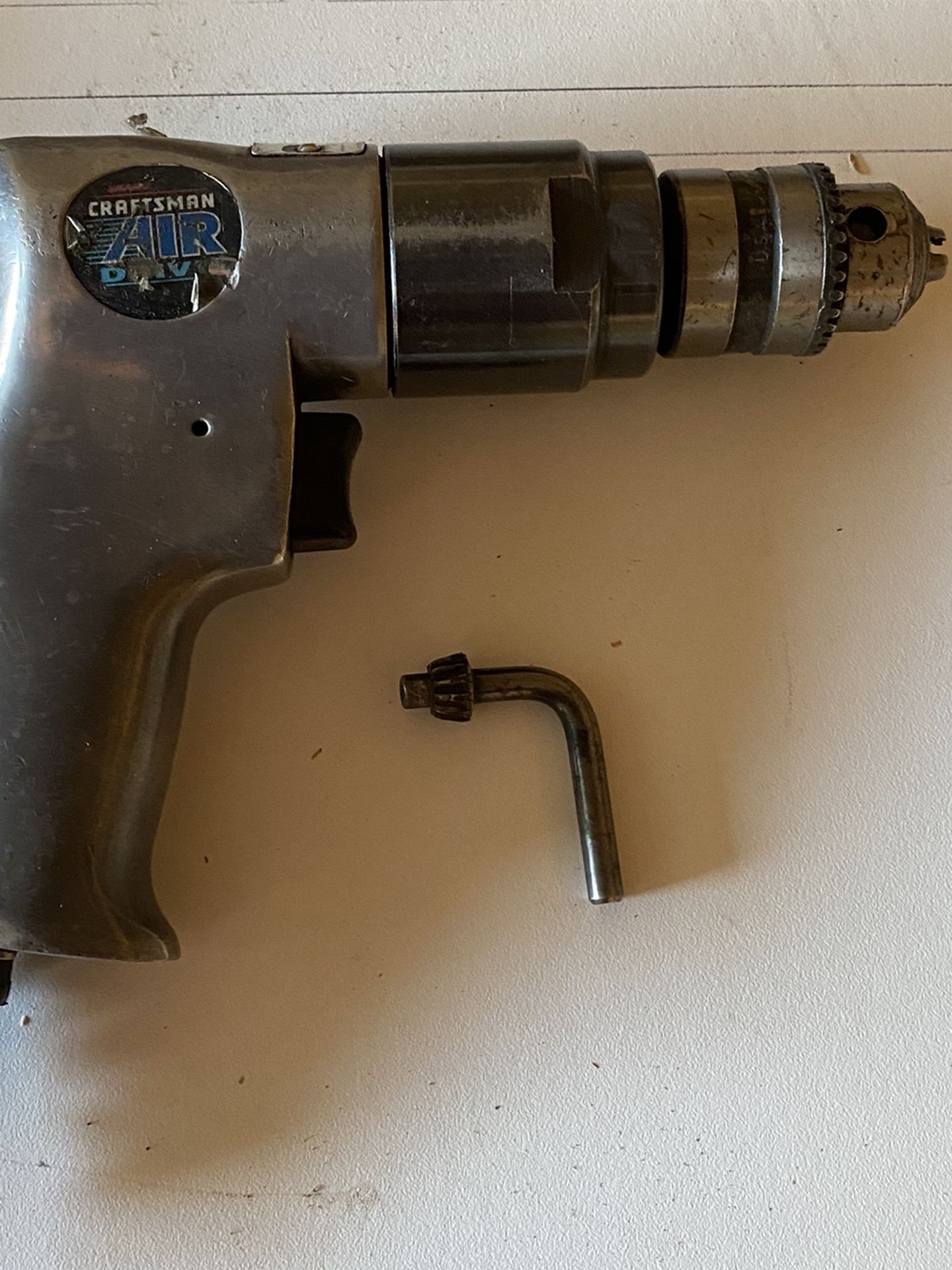 Pneumatic Drill Craftsman 3/8” Chuck And Key