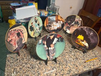 Norman Rockwell Coming of Age series …plate numbers 1, 2, 6, 7, 8, 9. $90tt