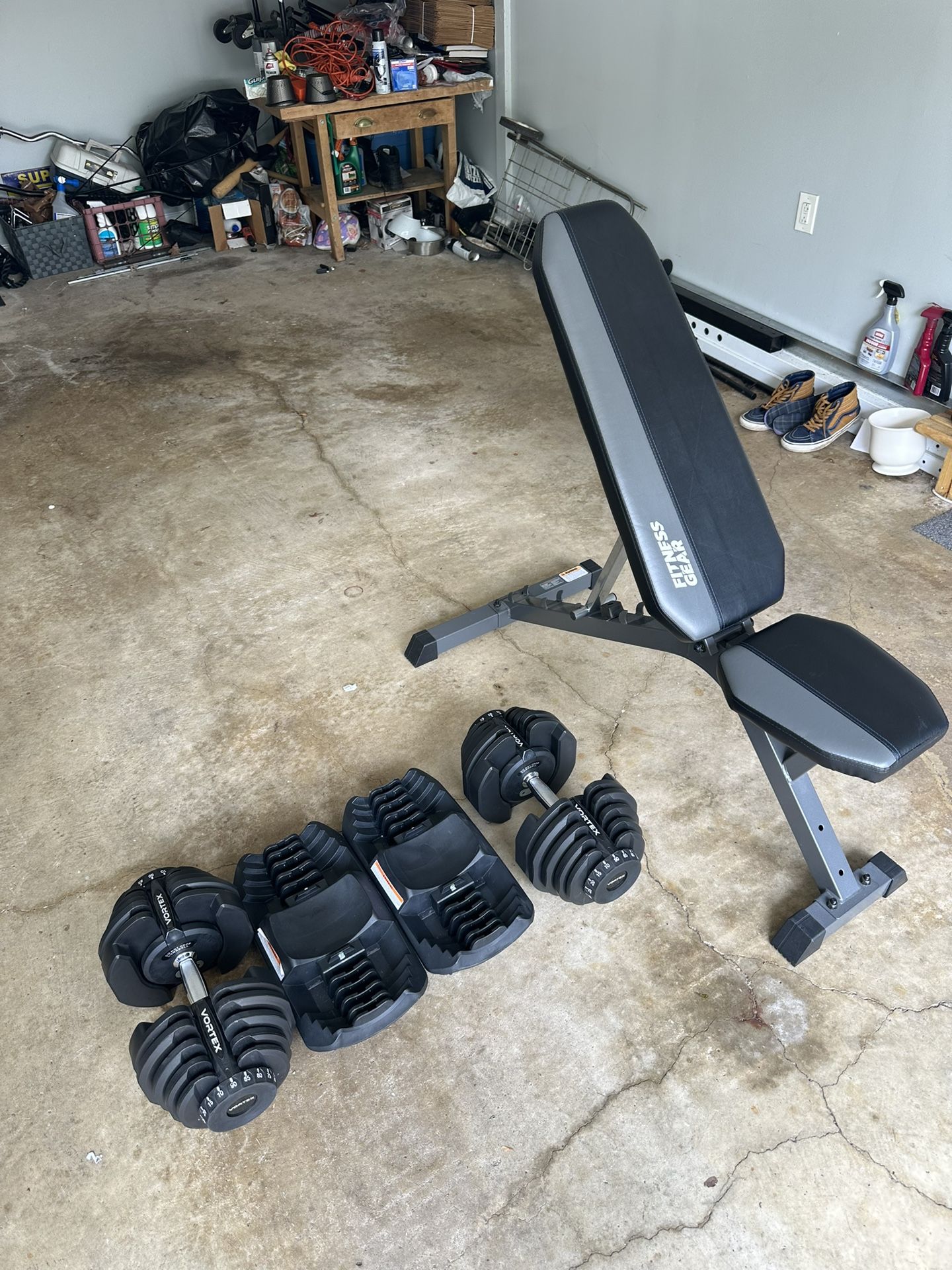 Vortex 90 Pound Adjustable Dumbbells