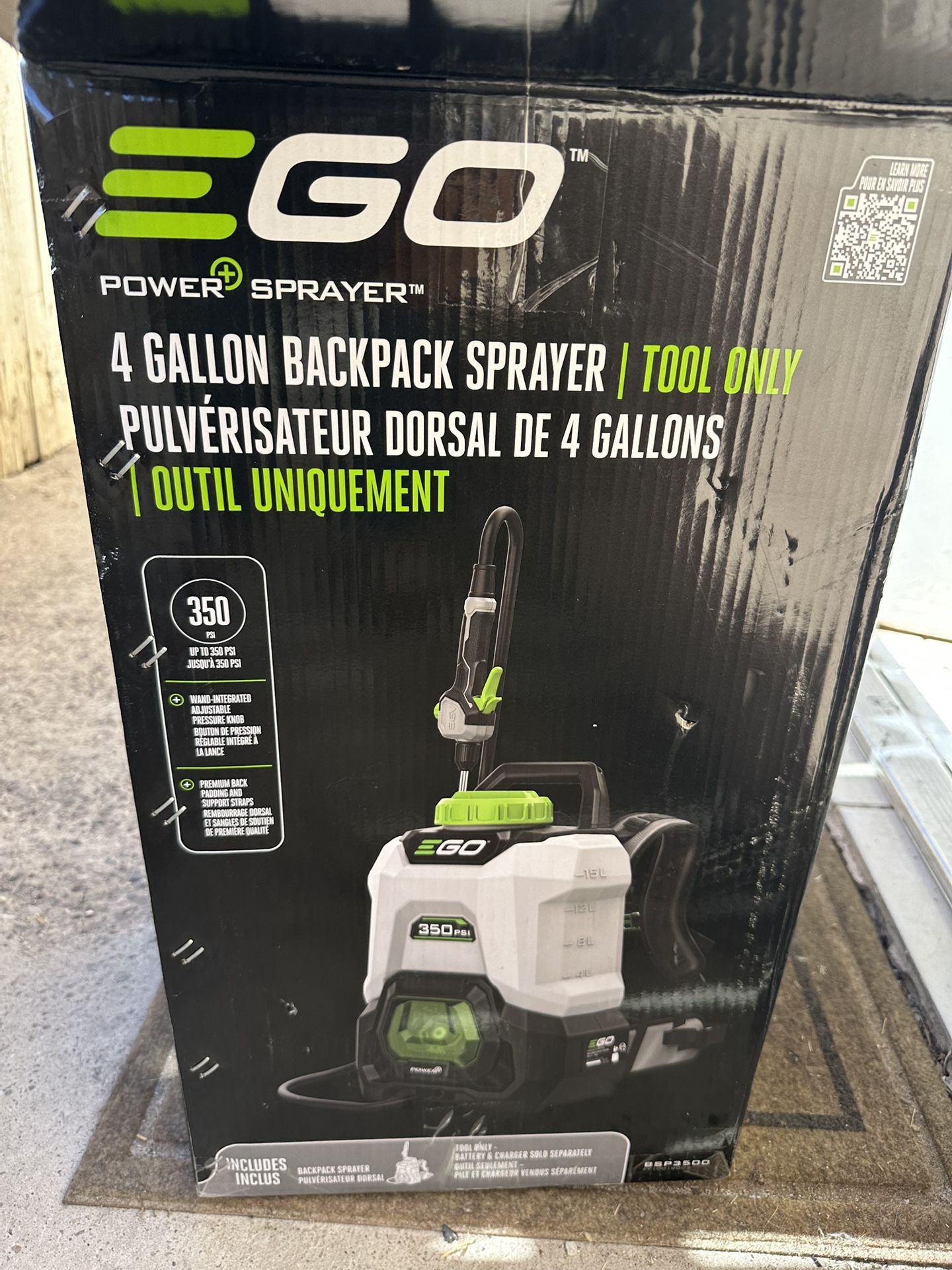 Ego 4 Gallons Sprayer Comes With Battery And Charger