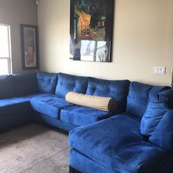 Blue Couch  Velvet
