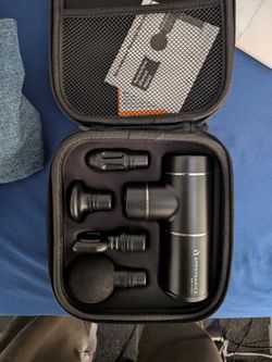 Mini Percussion Massage Gun with Case and Attachments