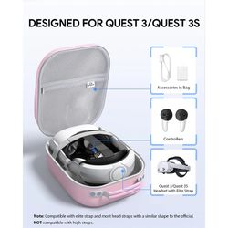  Meta Quest 3S/Quest 3/Oculus Quest 2/Pico 4/Quest Pro/Vision Pro, Carry Case