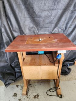 Heavy Duty Makita 3HP Plunge Router Table Setup with 40+ Bits & Stand